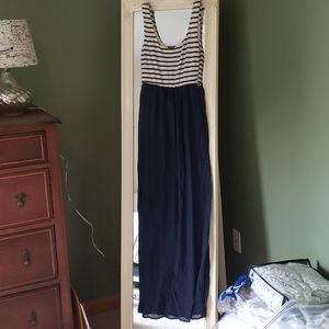 Lily Rose Maxi Dress Navy Stripe